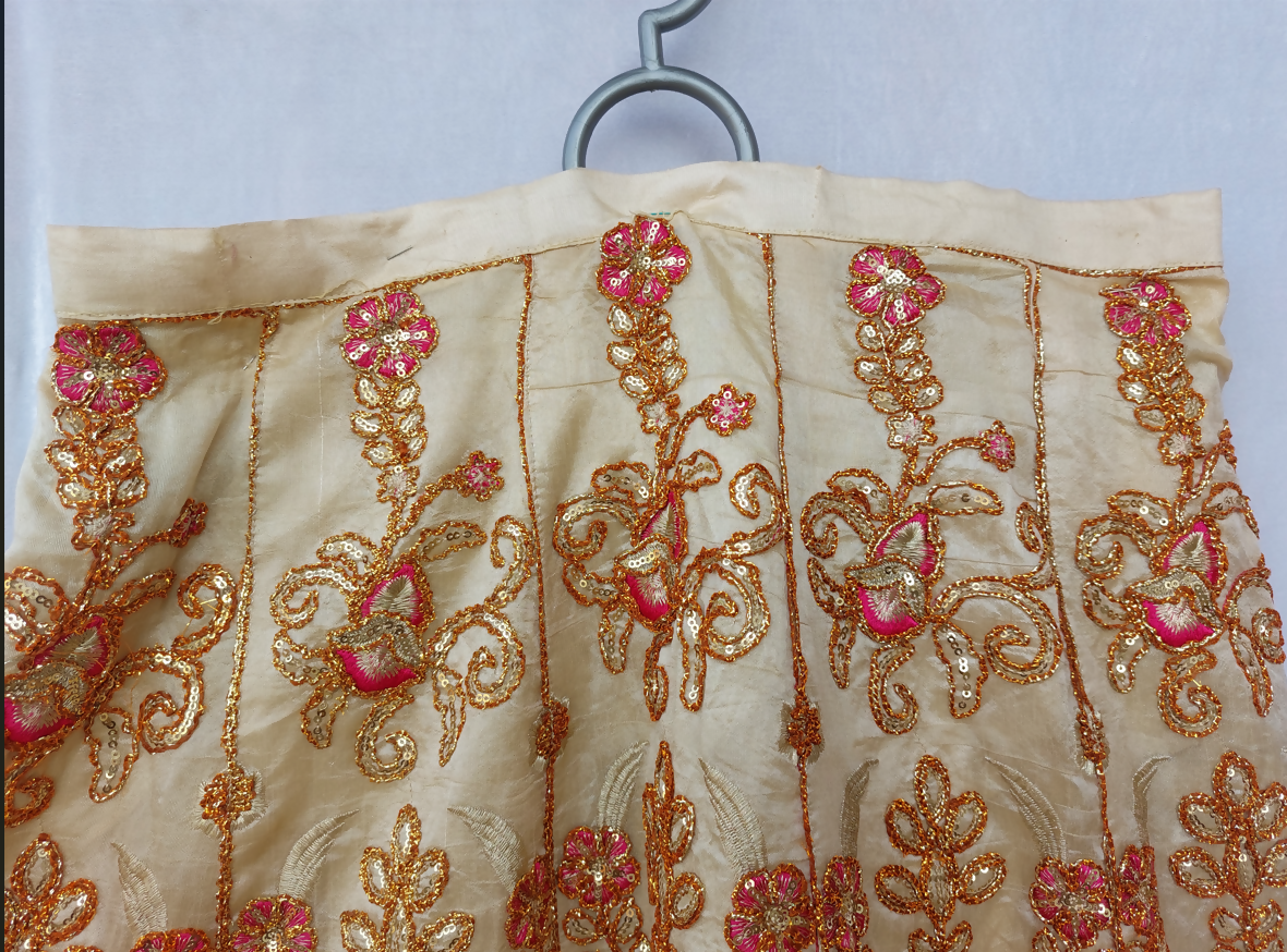 Pink & Ivory Embroidered Lehnga | Women Bridals | Ghararas, Shararas & Lehngas | Medium | Worn Once