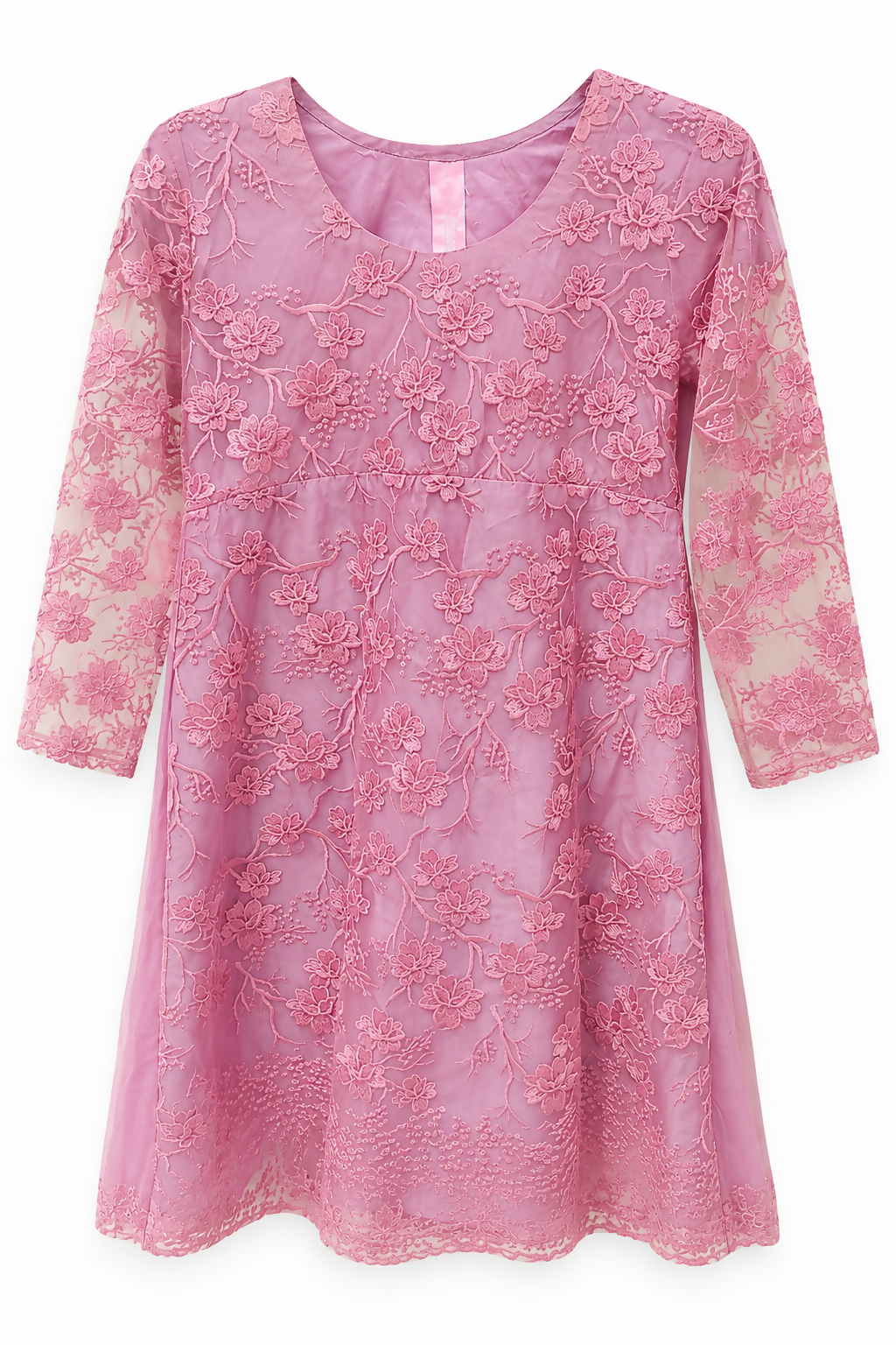 Light Purple Floral Dress | Women Locally Made Formals | Medium | Preloved