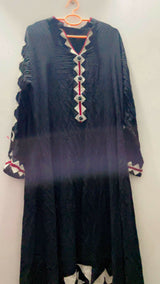 Black Long Shirt Style Kaftan | Women Locally Made Formals | XLarge | Preloved