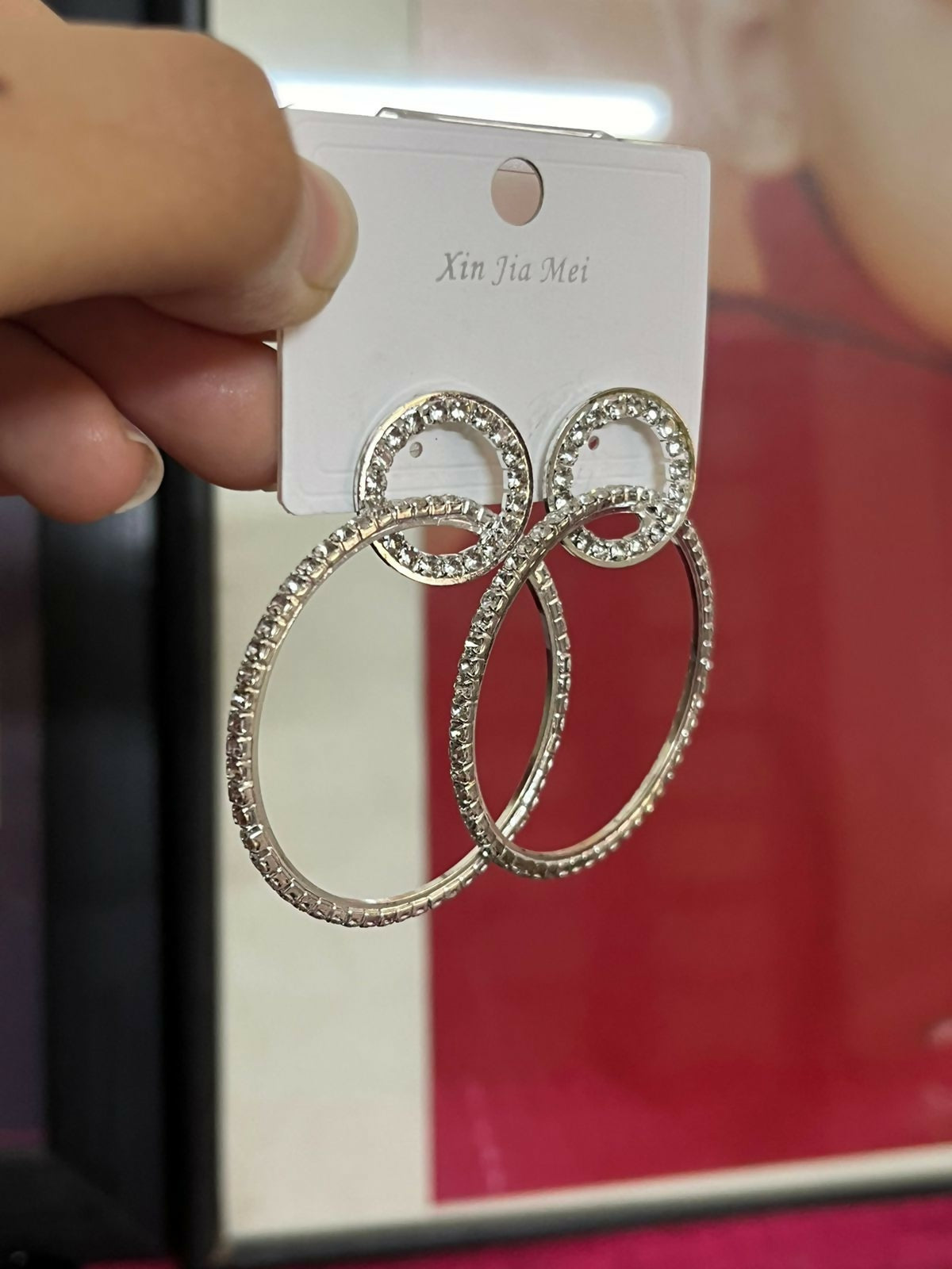 Xin Jia Mei (USA) | Silver Earrings with Stones | Women Jewelry | New