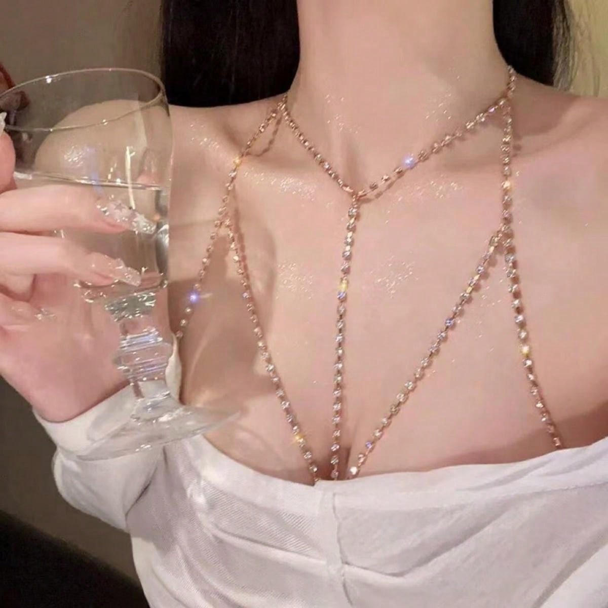 Buy SHEIN Golden Women's Body Bikini Chain in Pakistan