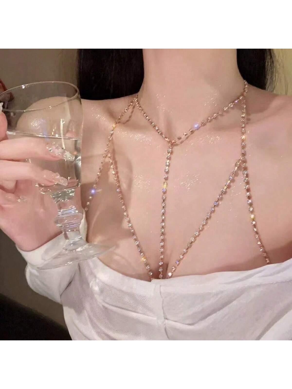 Buy SHEIN Golden Women's Body Bikini Chain in Pakistan