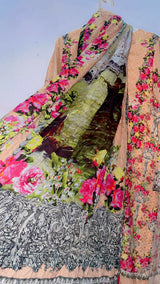 Bin Saeed | Women Branded Kurta | Medium | Peach | Preloved