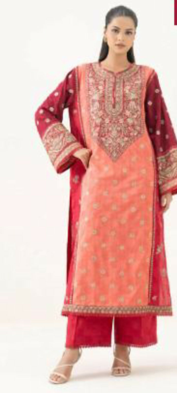 Sapphire | Orange | Women Branded Kurta | XLarge | Worn Once