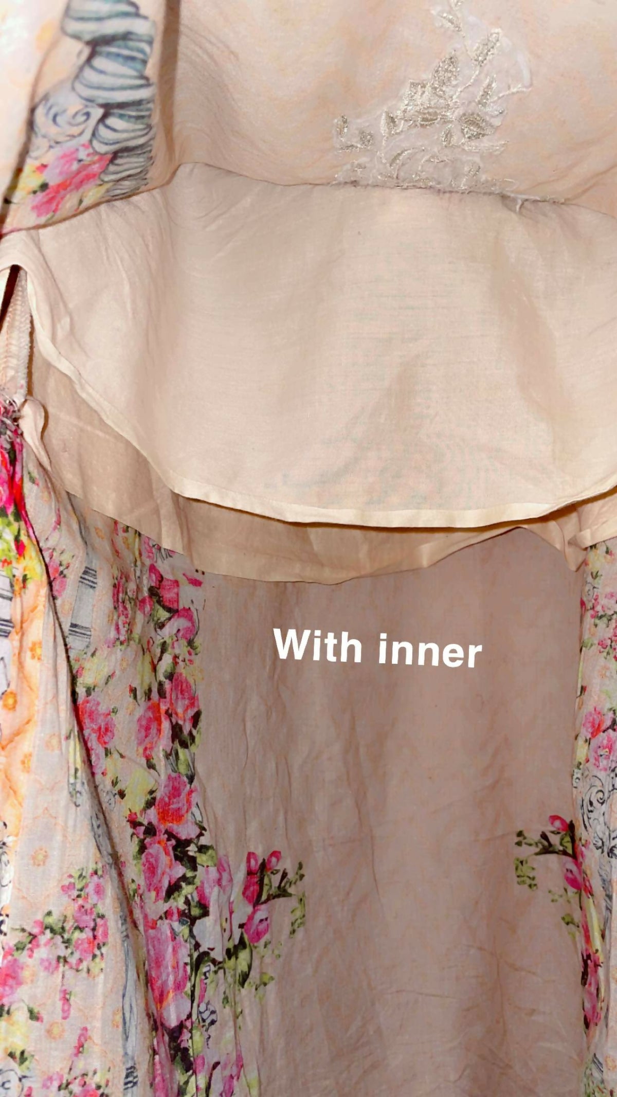Bin Saeed | Women Branded Kurta | Medium | Peach | Preloved
