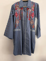 Denim Embroidered Shirt | Women Tops & Shirts | XSmall | Blue | New