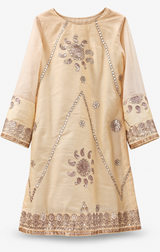 Gota Work Kurta | Women Locally Made Kurta | Golden | Large | Worn Once