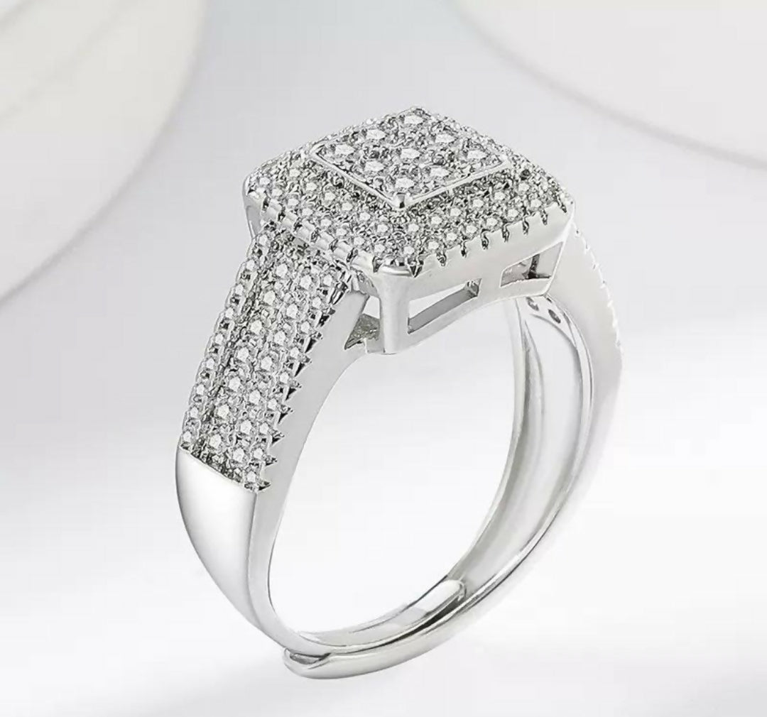 Square Stone Ring Adjustable-00823 | Women Jewelry | Rings | Brand New