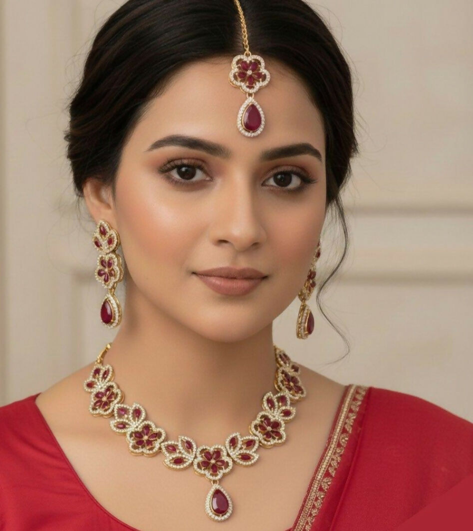 Tear Flower Necklace Set-00027 | Women Jewelry | Wedding Jewelry & Sets | Brand New