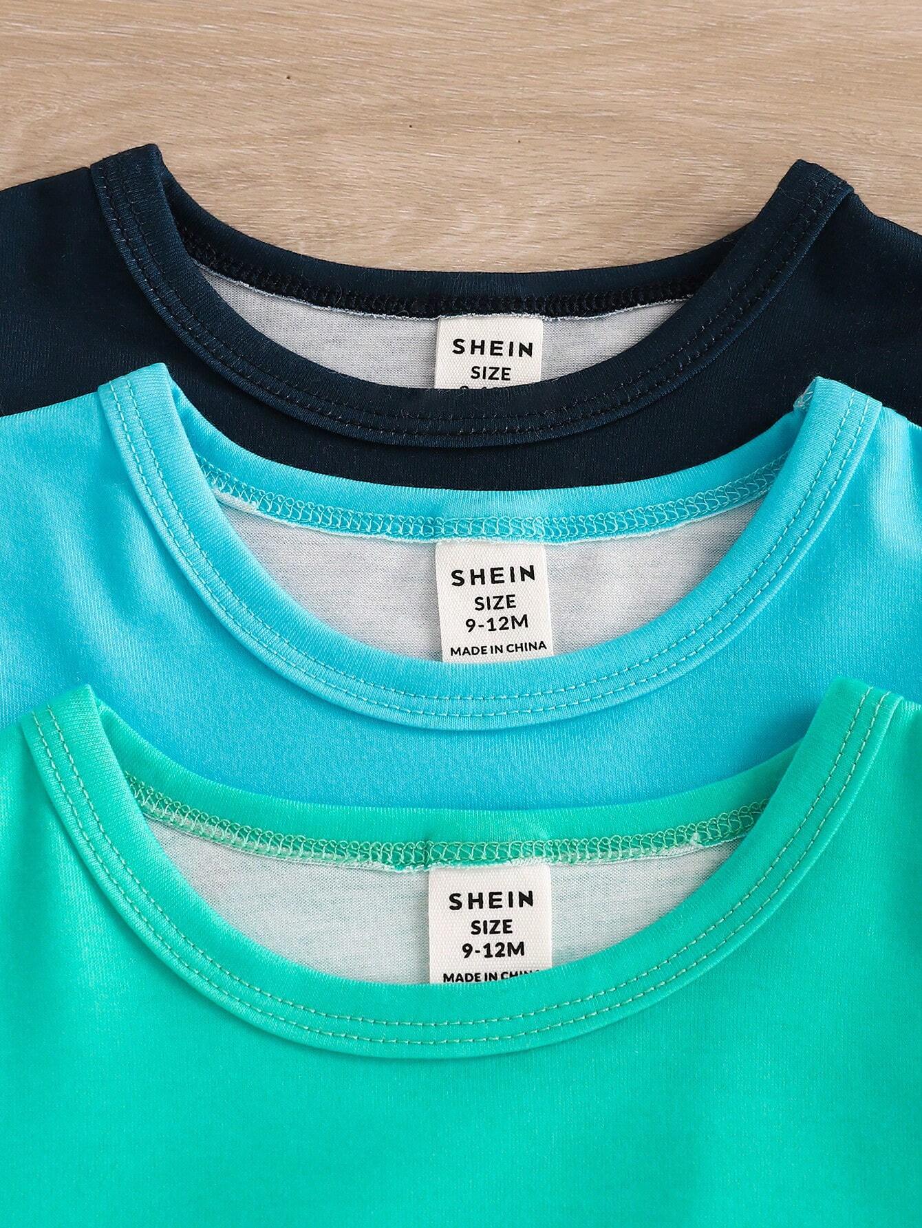 Buy SHEIN Baby Boy 3pcs Car Print Short Sleeve Tops Set For Summer in Pakistan