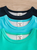 Buy SHEIN Baby Boy 3pcs Car Print Short Sleeve Tops Set For Summer in Pakistan