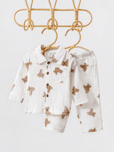 Buy SHEIN Baby Boy Cartoon Graphic Patched Pocket Shirt & Pants in Pakistan