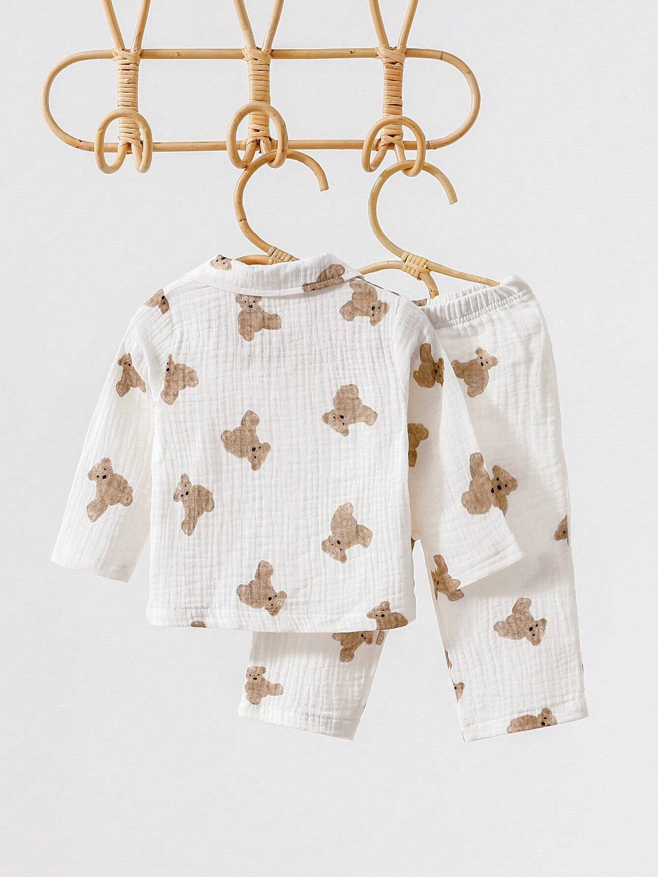 Buy SHEIN Baby Boy Cartoon Graphic Patched Pocket Shirt & Pants in Pakistan