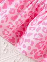 Buy SHEIN Baby Girls' Pink Leopard Print Shirt With Skirt Set For Spring/Summer in Pakistan