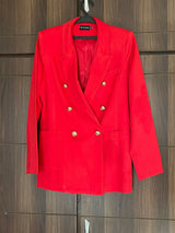 Red Blazer | Women Sweaters & Jackets | Medium | Worn Once