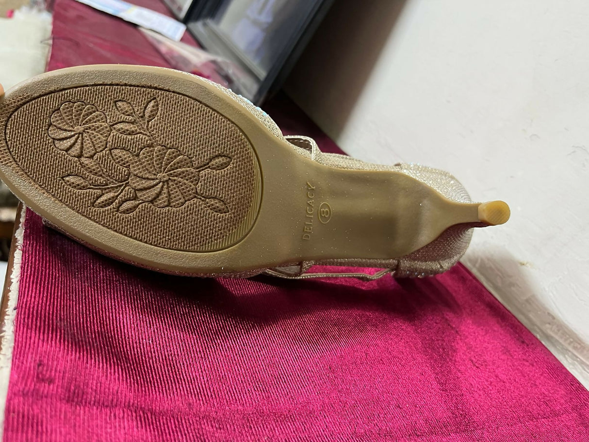 Delicacy(USA) | Fancy Gold Heels | Women Shoes | Size: 8 | New