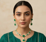 Square/Rectangle Drop Necklace Set-245 | Women Jewelry | Wedding Jewelry & Sets | Brand New