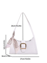 Buy SHEIN Bow Decor White Alligator Pattern Silk Scarf Decorated Armpit Bag in Pakistan