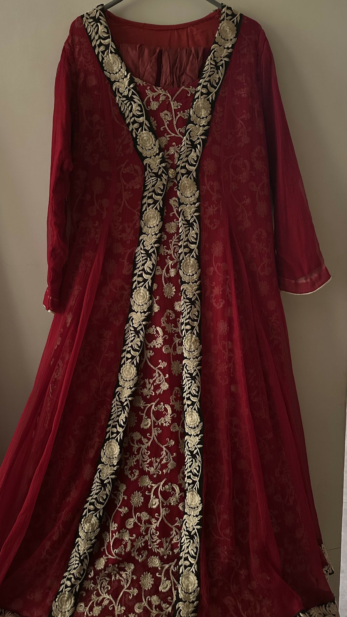 Embroidered A-Line Maxi | Women Frocks & Maxis | Small | Worn Once