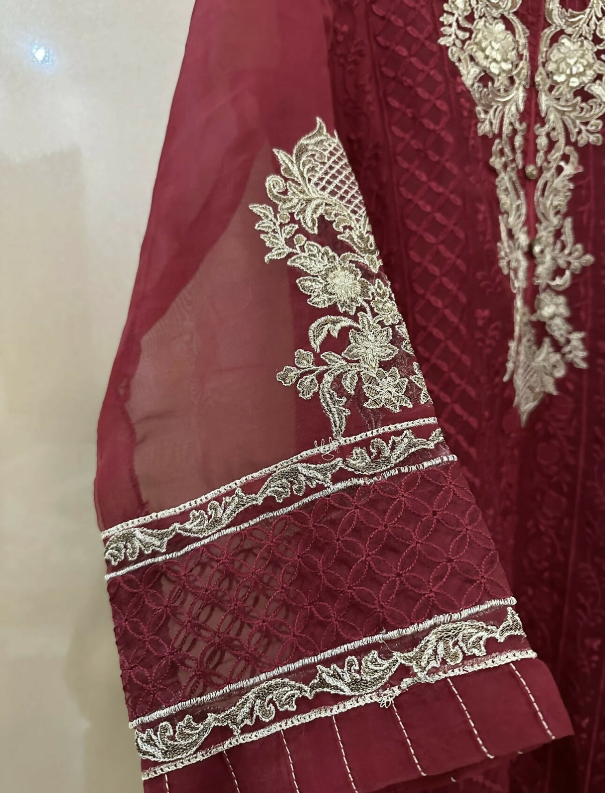 Stitch | Organza embroidered Kurta | Women Branded Kurta | XSmall | New