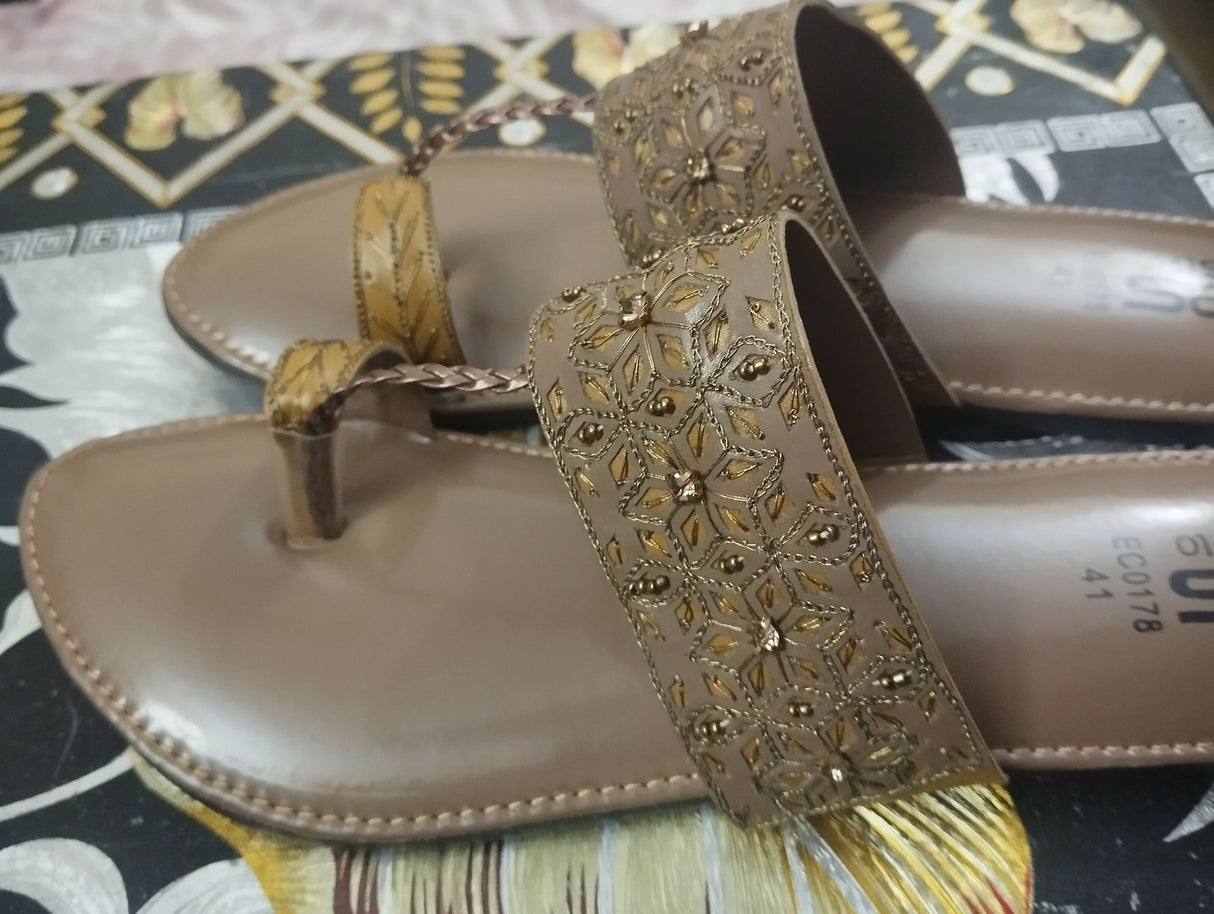 Stylo | Kolapori Chappal | Women Shoes | Sandals & Flats | Size:41 | Brand New