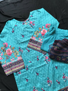 Zellbury | 3PC Lawn | Women Branded Kurta |Small | Worn Once