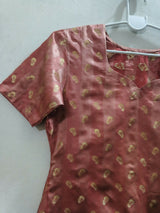 Tea Pink Banarsi Suit | Women Locally Made Kurta | Medium | Worn Once