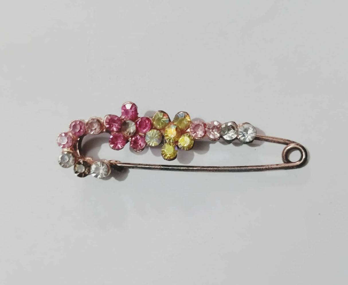 Multi Color Floral Broche | Women Accessories | Small | Worn Once
