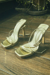 Meshki | Golden High Heels | Women Heels | Shoes | Size: 38 | Preloved