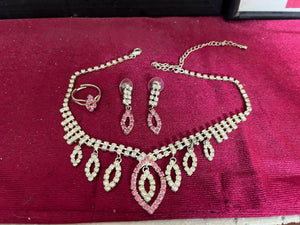 Imported from Saudia | Elegant Silver Necklace Set | Women Jewelry | Worn Once