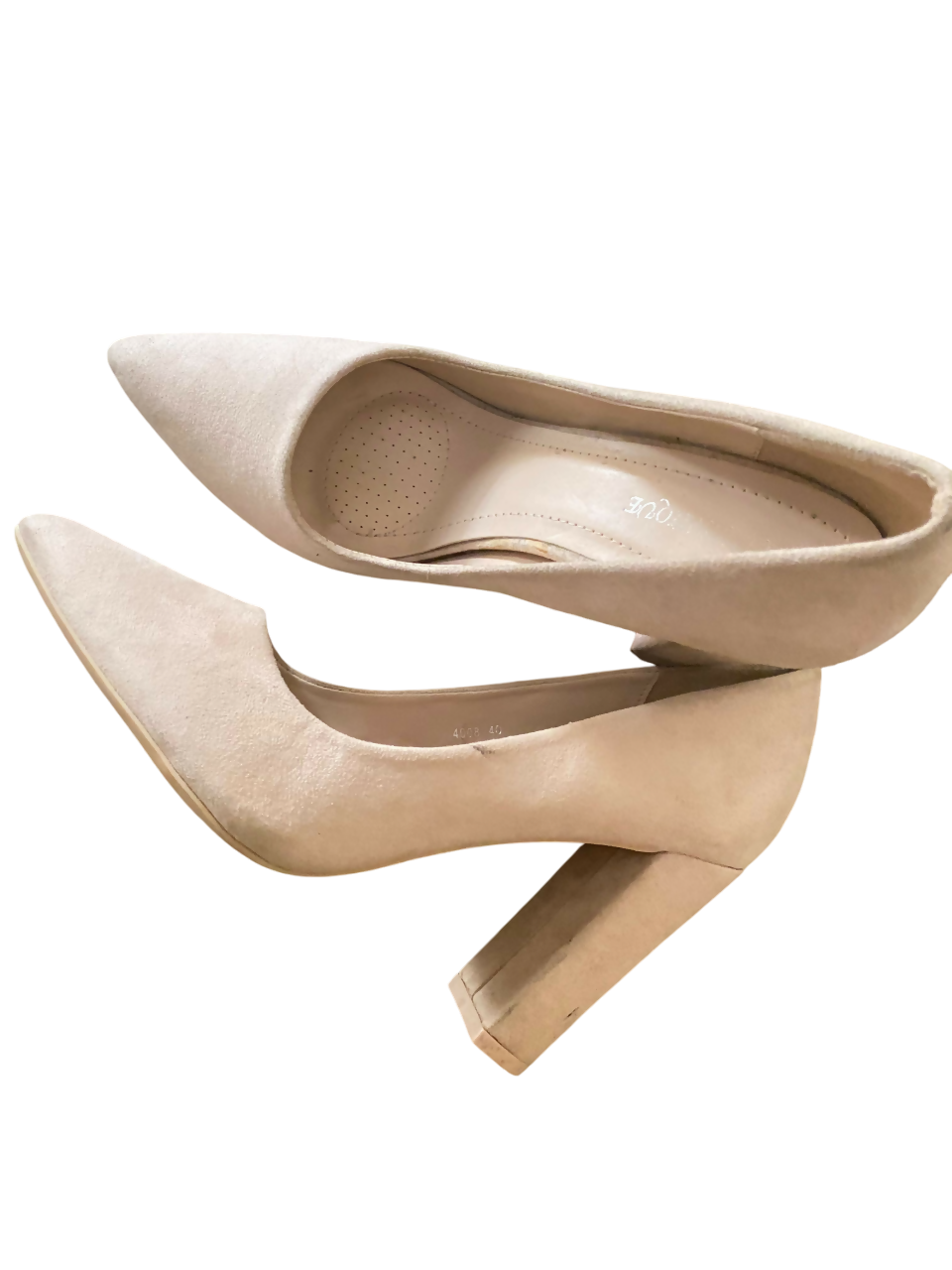 Beige Block Heels | Women Shoes Heels | Size: 40 EU | Preloved