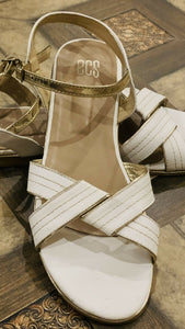 ECS | Flat White Sandals | Women Shoes | Size: 8 | Worn Once