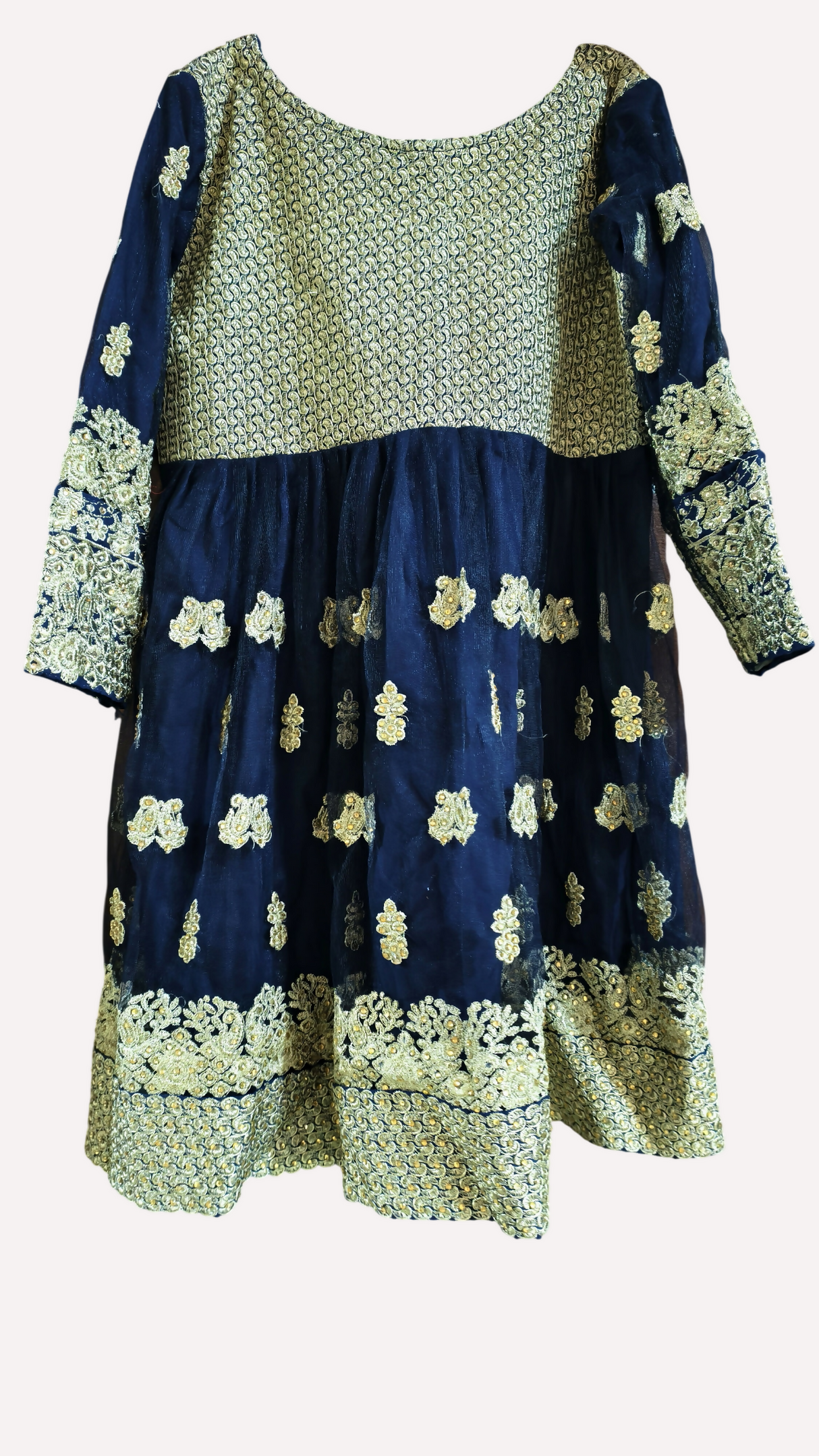 Navy Blue Heavy Lehnga | Women Locally Made Formals | Small | Blue & Golden | New