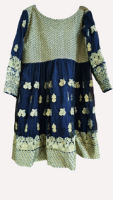Navy Blue Heavy Lehnga | Women Locally Made Formals | Small | Blue & Golden | New