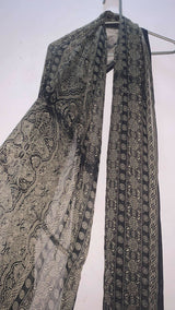 Black Printed Stylish Staller/ Scarf | Women Accessories | Standard | Preloved