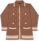 Pink Sweater | Women Sweaters & Jackets | Tea Pink & Off White | Medium | Brand New