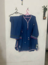 Khaadi | Women Branded Kurta | Blue | Large | Worn Once