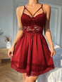 Buy SHEIN Contrast Lace Satin Cami Nightdress in Pakistan