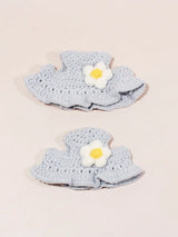 Buy SHEIN Crochet Pet Blue Sunflower Hat in Pakistan