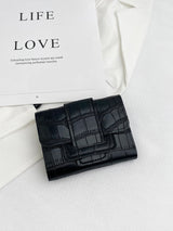 Buy SHEIN Crocodile Embossed Flap Small Wallet Coin Pocket Small Purse ID Window Bifold Women Wallet in Pakistan