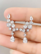 Buy SHEIN Cubic Zirconia Decor Drop Earrings in Pakistan