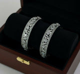 Round Flower Leaf Bangle Set-00018 | Women Jewelry | Bangles/Bracelets | Brand New