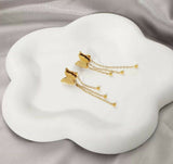 Double Butterfly Chain Drop Earrings-00667 | Women Jewelry | Earrings | Brand New