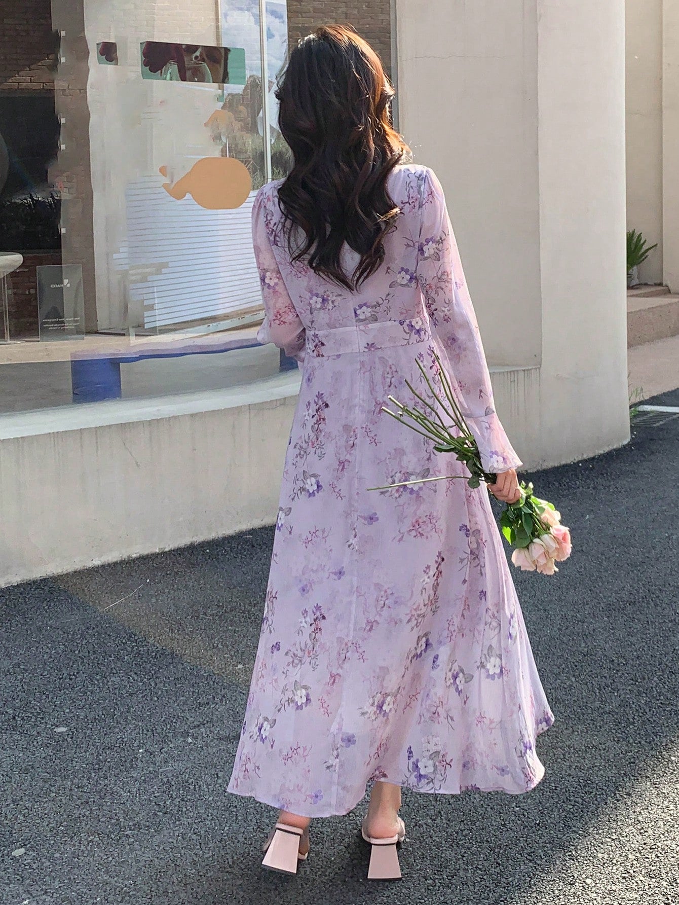 Buy SHEIN DAZY Floral Print Button Front Dress in Pakistan