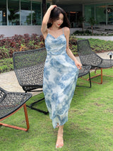Buy SHEIN DAZY Floral Print Draped Collar Cami Dress in Pakistan