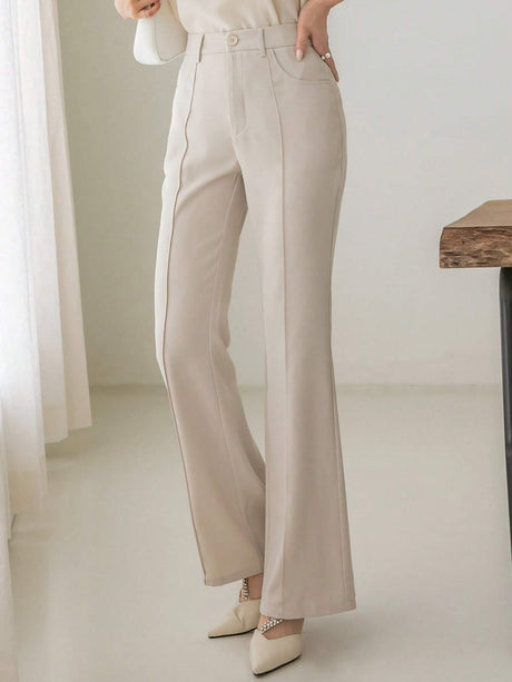 Buy SHEIN DAZY High Waist Seam Detail Flare Leg Suit Pants in Pakistan