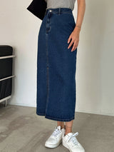 Buy SHEIN DAZY High Waist Split Thigh Denim Skirt in Pakistan