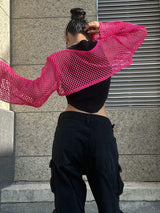 Buy SHEIN DAZY Kpop Hollow Out Super Crop Top Without Cami Top in Pakistan