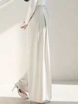 Buy SHEIN DAZY Ladies' Solid Color Tie Wide Leg Pants in Pakistan