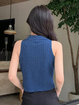 Buy SHEIN DAZY Lapel Neck Sleeveless Blouse in Pakistan